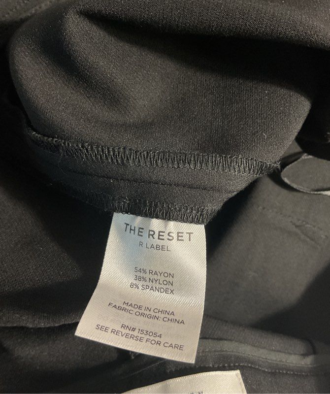 The Reset R Label Women's Black Straight Rayon Blend Pants Size S