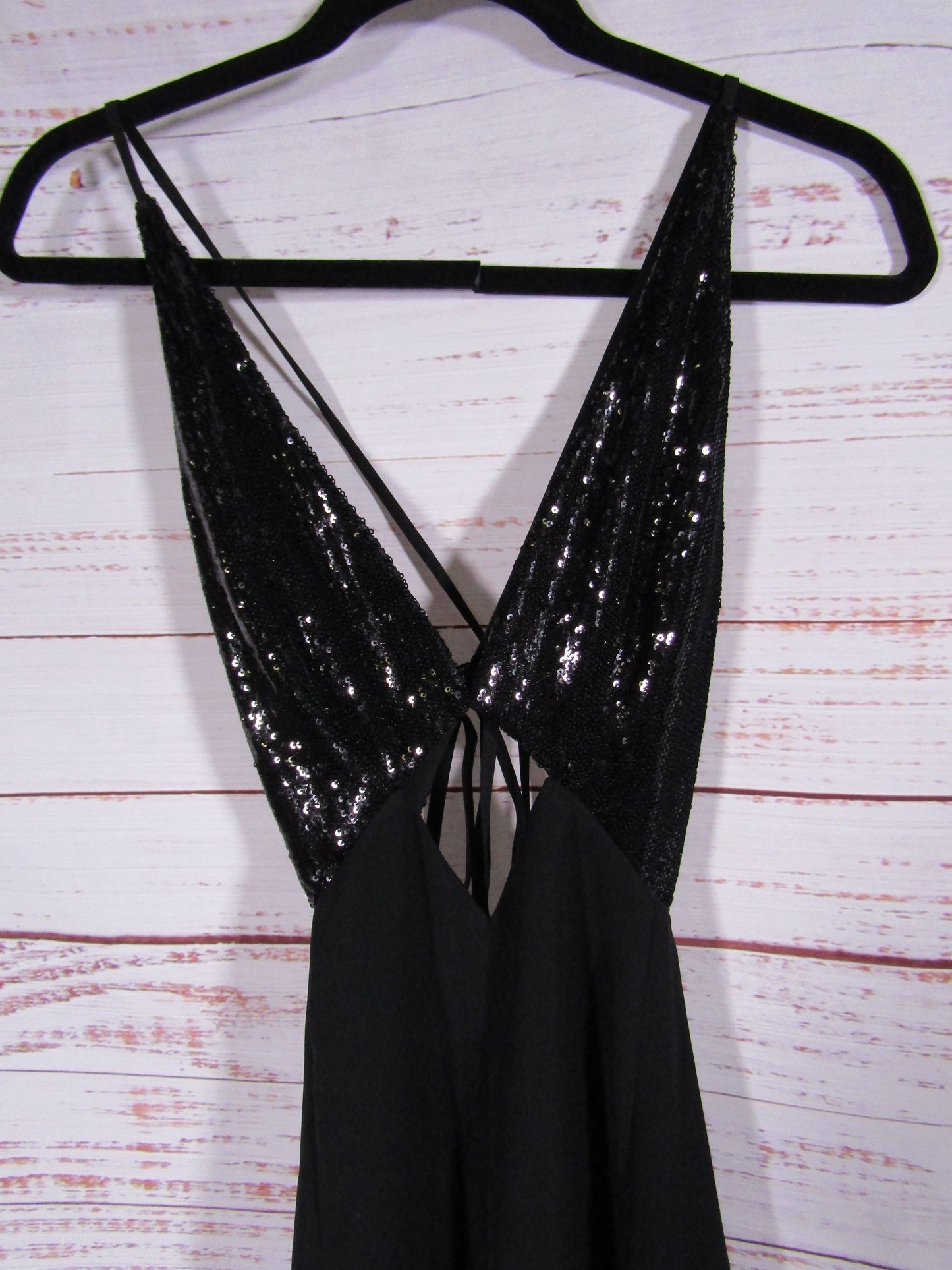 Halston Macie Sequin Crepe Open Back Gown Dress Size 2