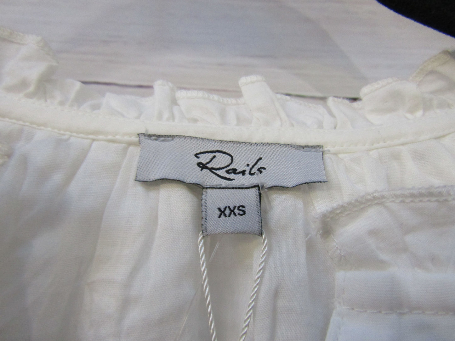 Rails Saylor Women's White Long Sleeve Tied Belt Dress Size XXS