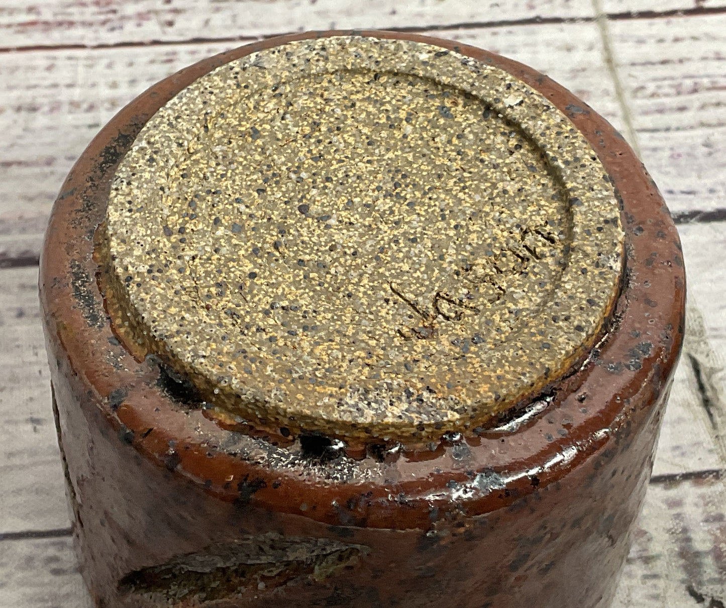 Handmade Ceramic Glazed 4" Trinket Box Brown
