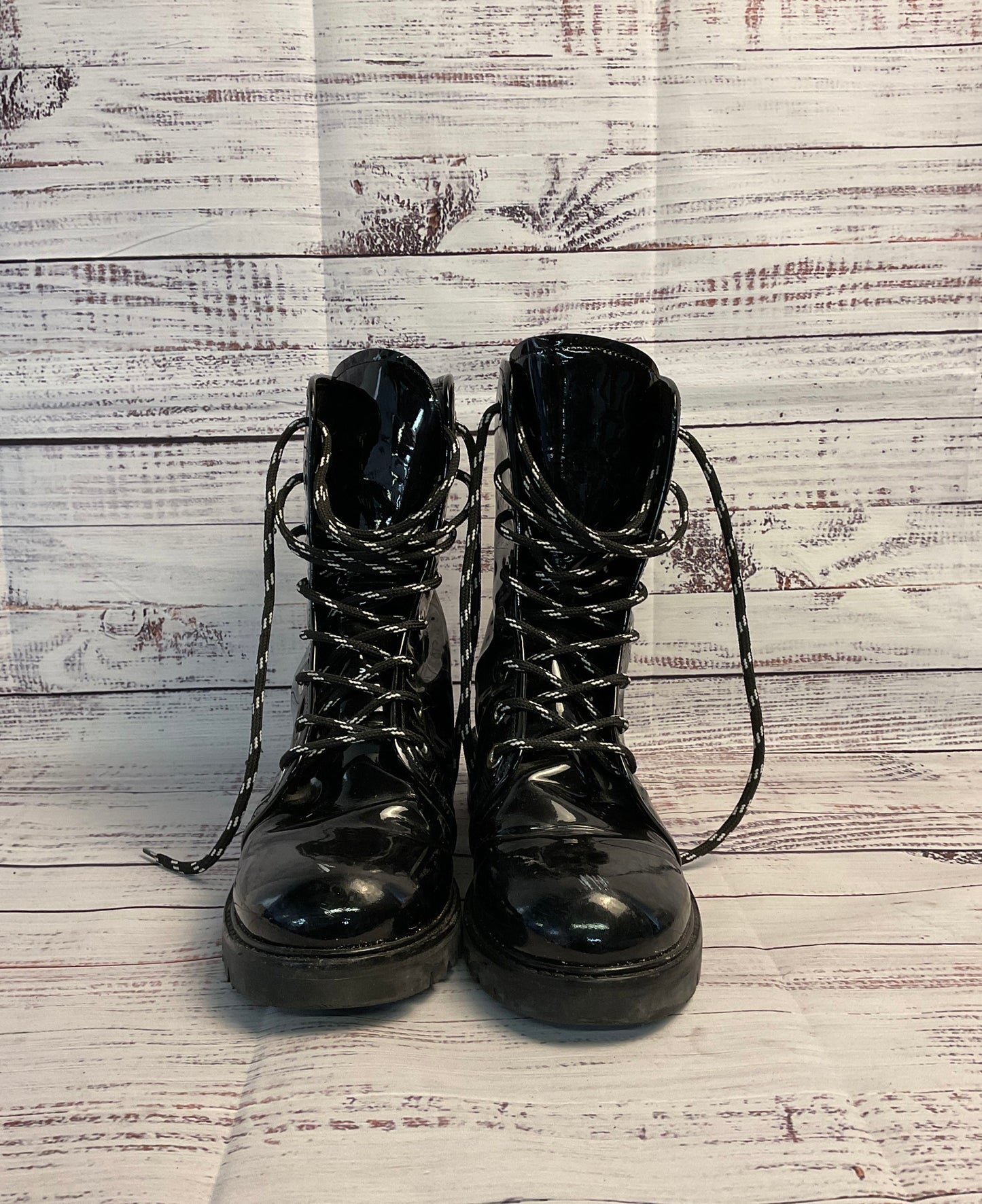 Stuart Weitzman Black Solid Metermaid Combat Boot Men 9