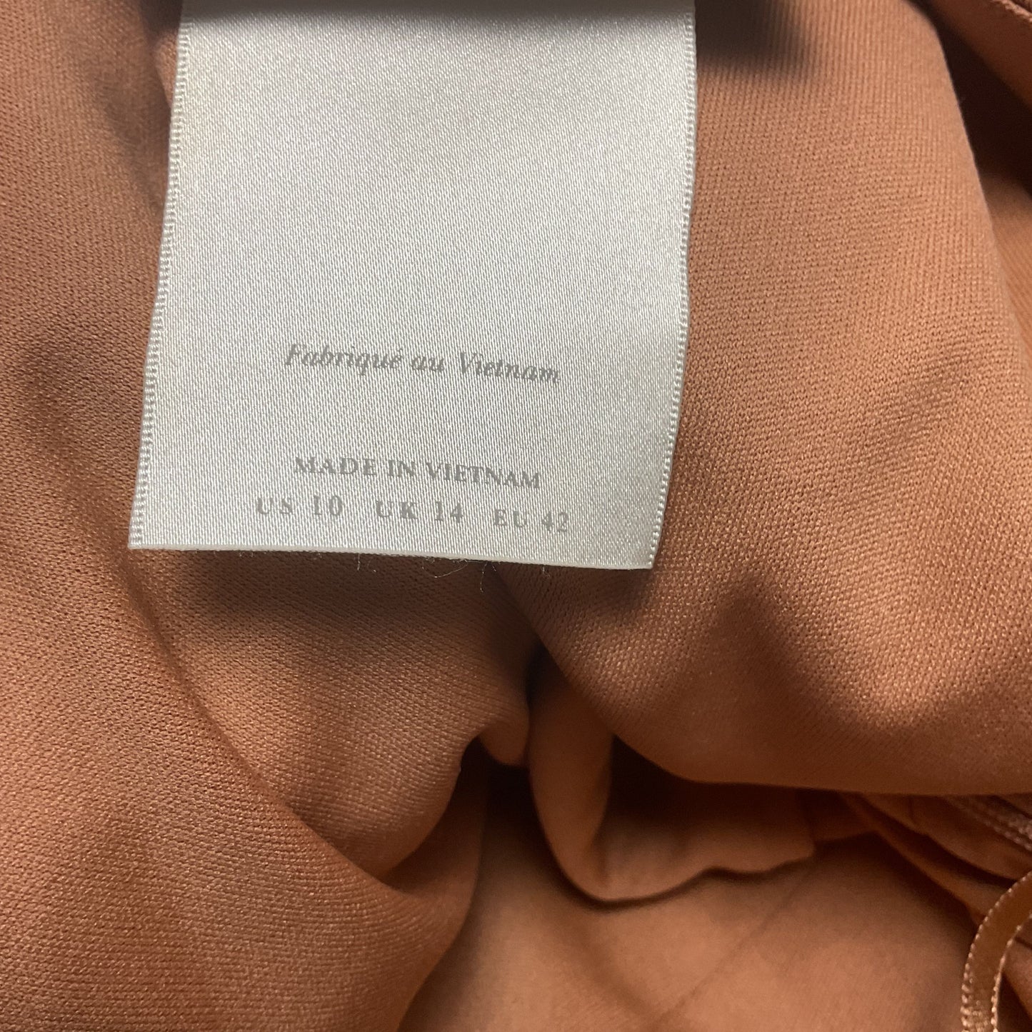 Anthropologie BHLDN One Shoulder Terracotta Satin Gown Dress