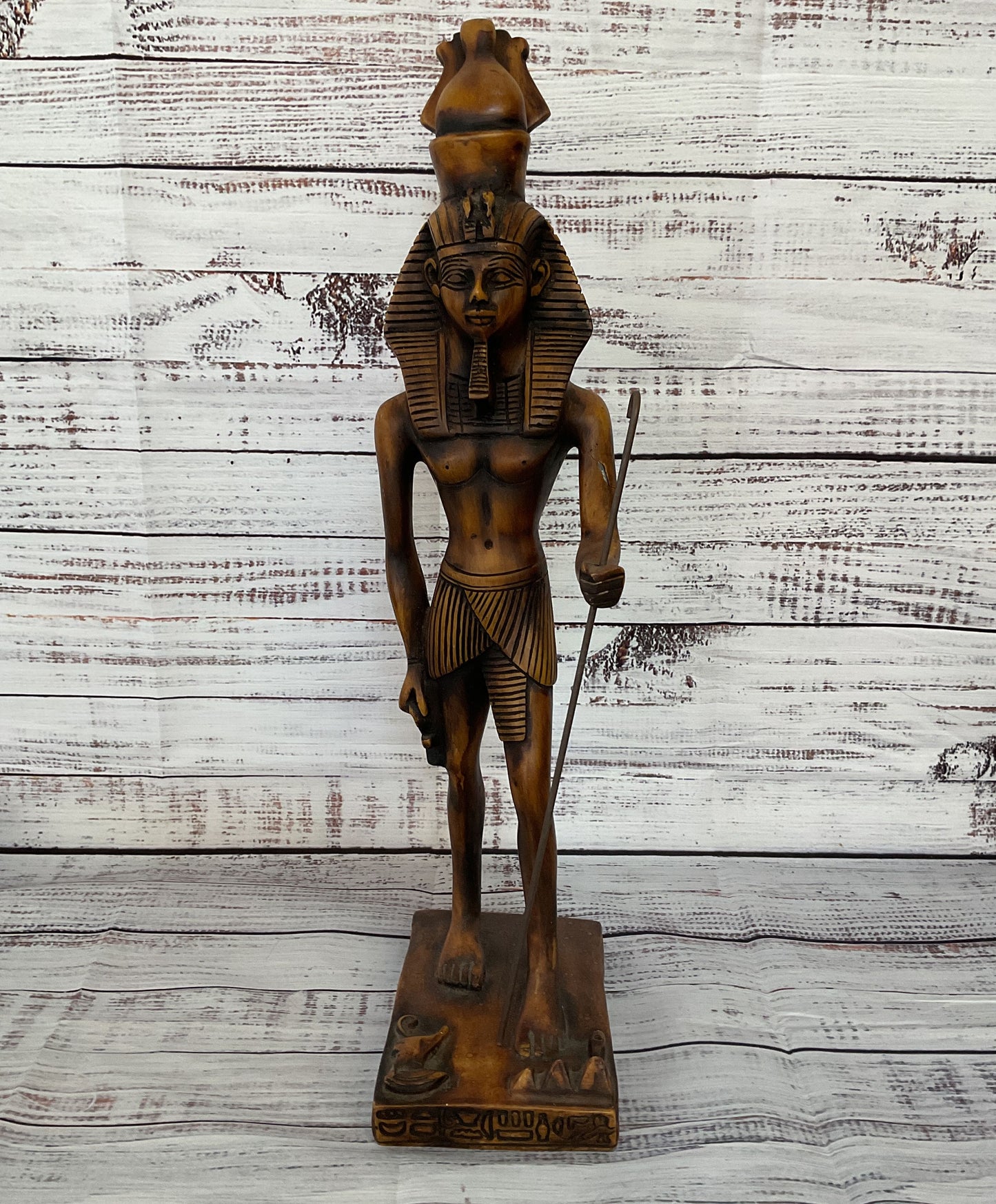 Vintage Egyptian Pharoah Resin Sculpture