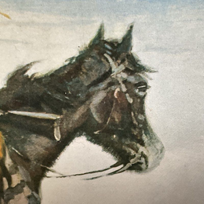 VTG. FREDERICK REMINGTON "The Scout Friends or Foes" Lithograph Print