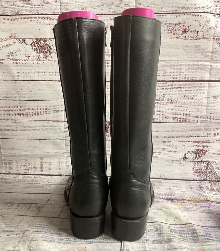 Calleen Cordero Leather Metal Detail Boots Black 8.5