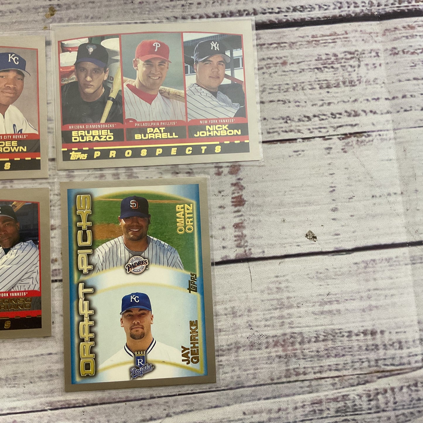 Set of 6 TOPPS 1999 Draft Pick and Prospects Baseball Cards