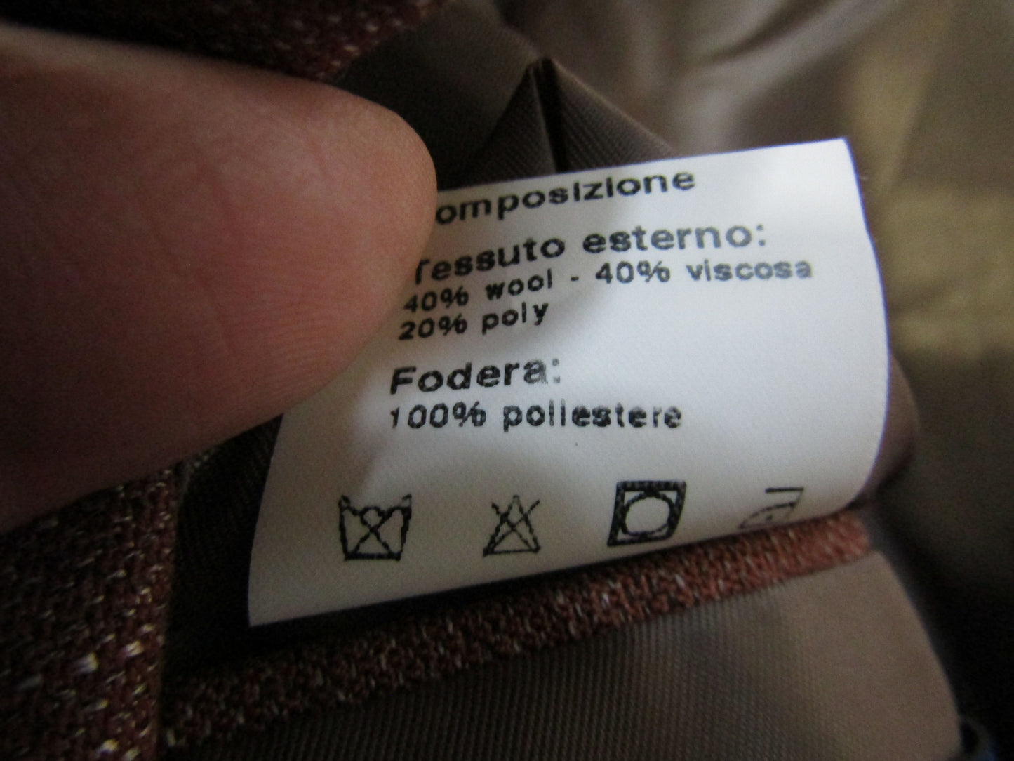 Fusaro Antonio Men's Brown Wool Blend Blazer Jacket Size 52 Made in Italy