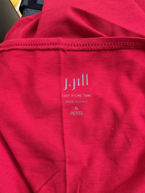 NWT Women's J Jill Easy A-Line Tank Top Perfect Red Pima Blend Size XLP