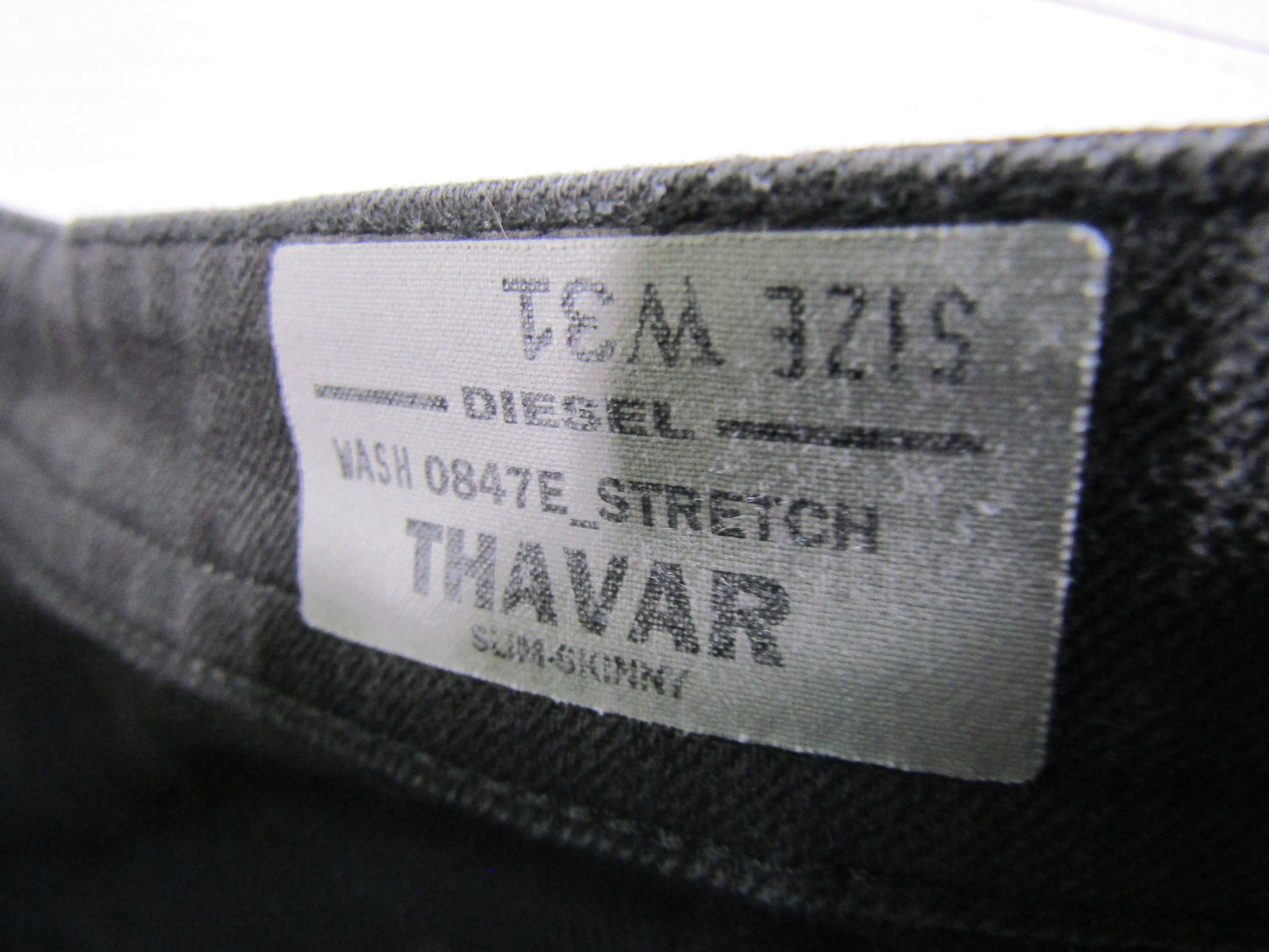 Diesel Thavar Men's Gray Denim Slim Jeans Size 31