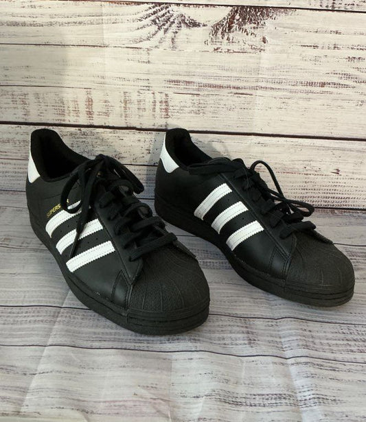 Men's Adidas Superstar Black Sneaker Size 10