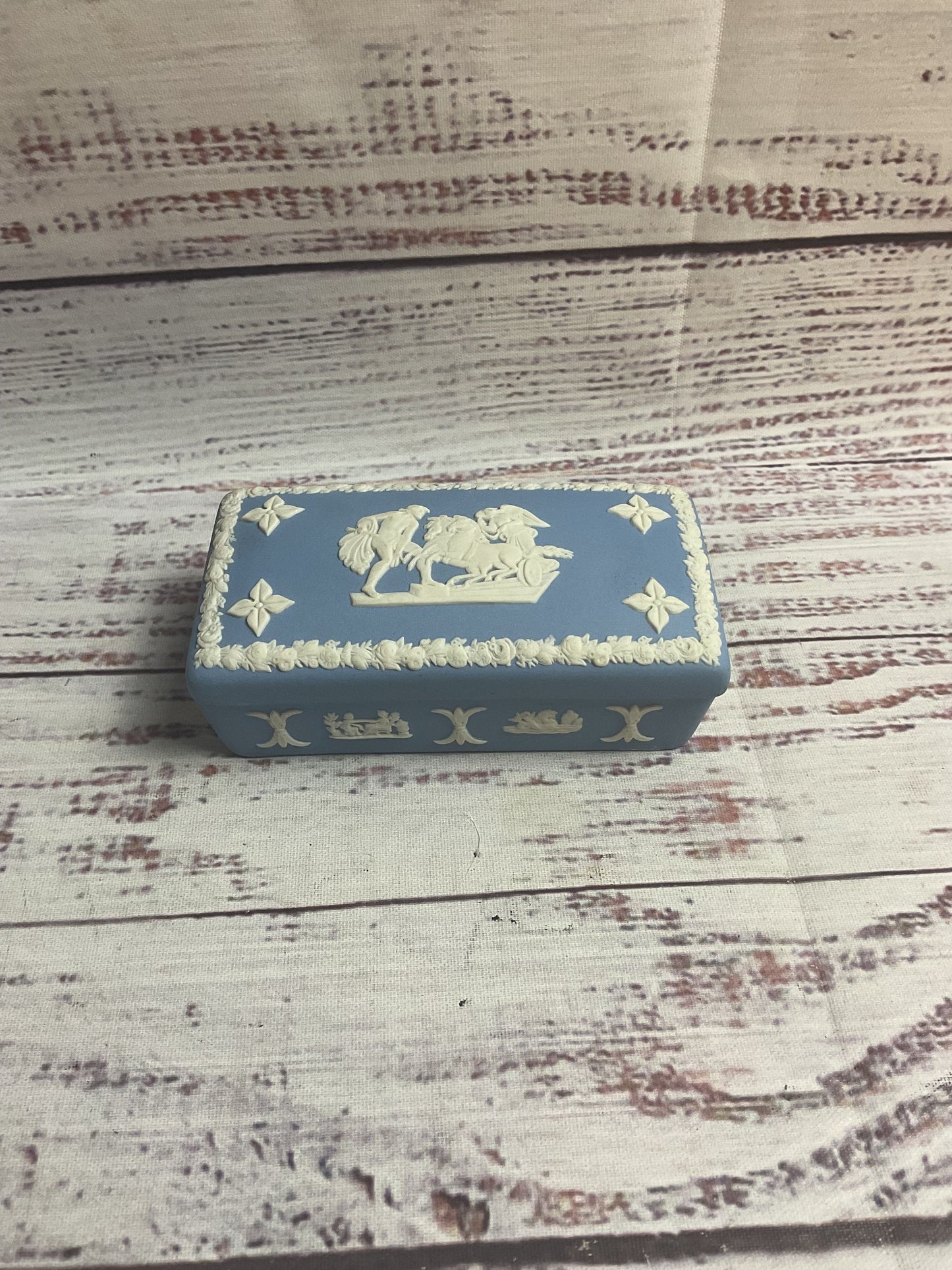 Wedgwood Jasperware Blue Trinket Box