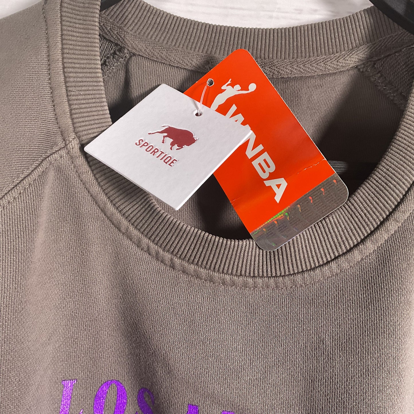 LA Los Angeles Sparks WNBA Sportiqe Ashlyn Grey Pullover Sweatshirt - Size 2XL
