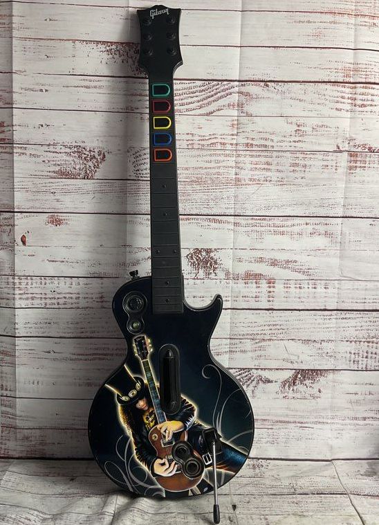 Sony PlayStation Activision Lot of 2 Guitar Hero Slash Star Guitars Red Black