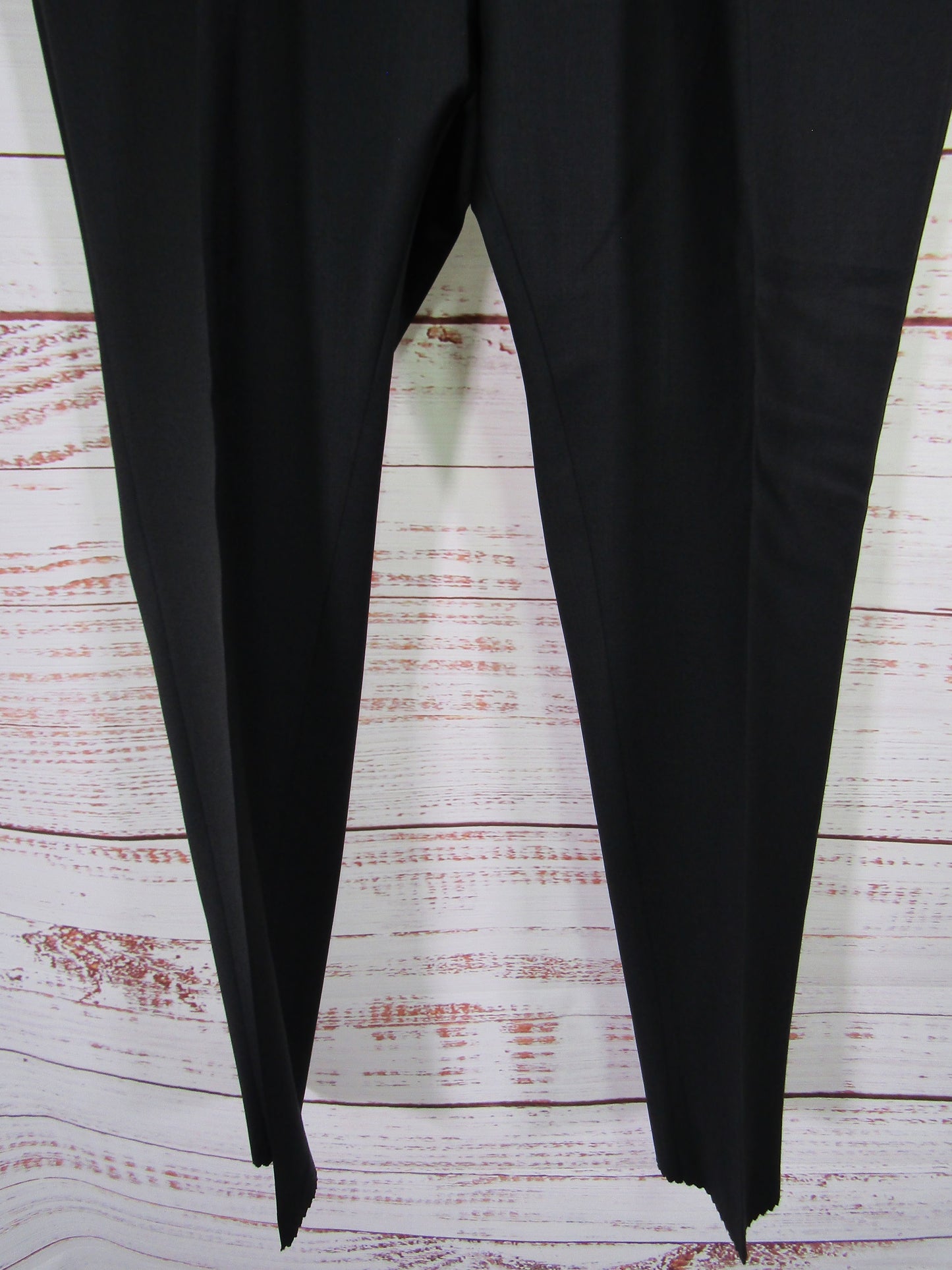 Hugo Boss Men's Black Wool Trouser Dress Pants Size 32 R UNHEMMED
