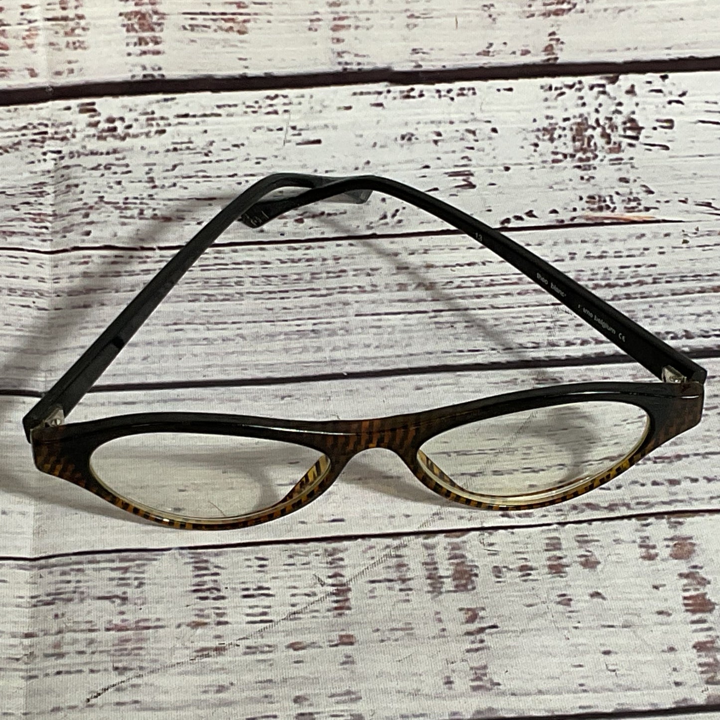 VTG. THEO "Blanc" Brown Cat Eye Eyeglasses (FRAMES ONLY)
