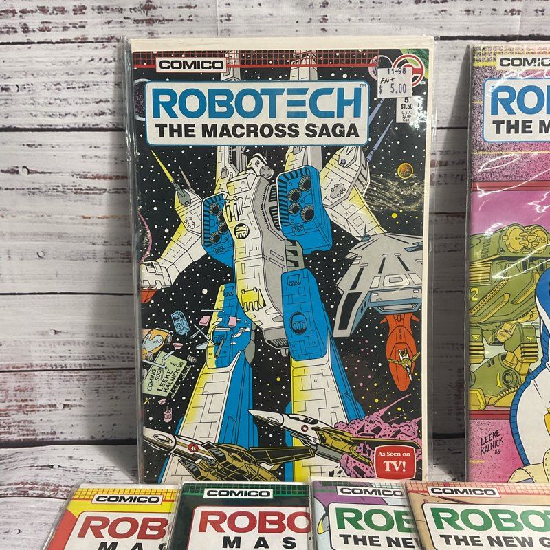 Lot Of 7 Vtg. Robotech Macross Masters New Gen Ungraded Comic Books