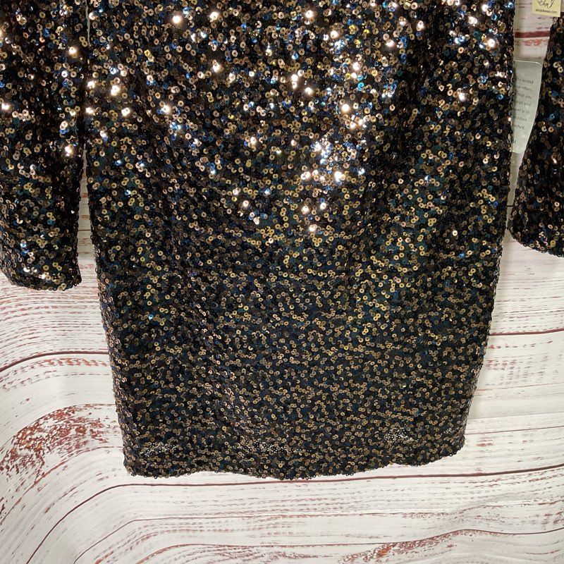 NWT Eliza J. Multi Sequin Long Sleeve Mini Casual Dress - Size 12