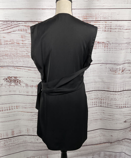 AllSaints Callie Wrap Side Buckle Dress Black M
