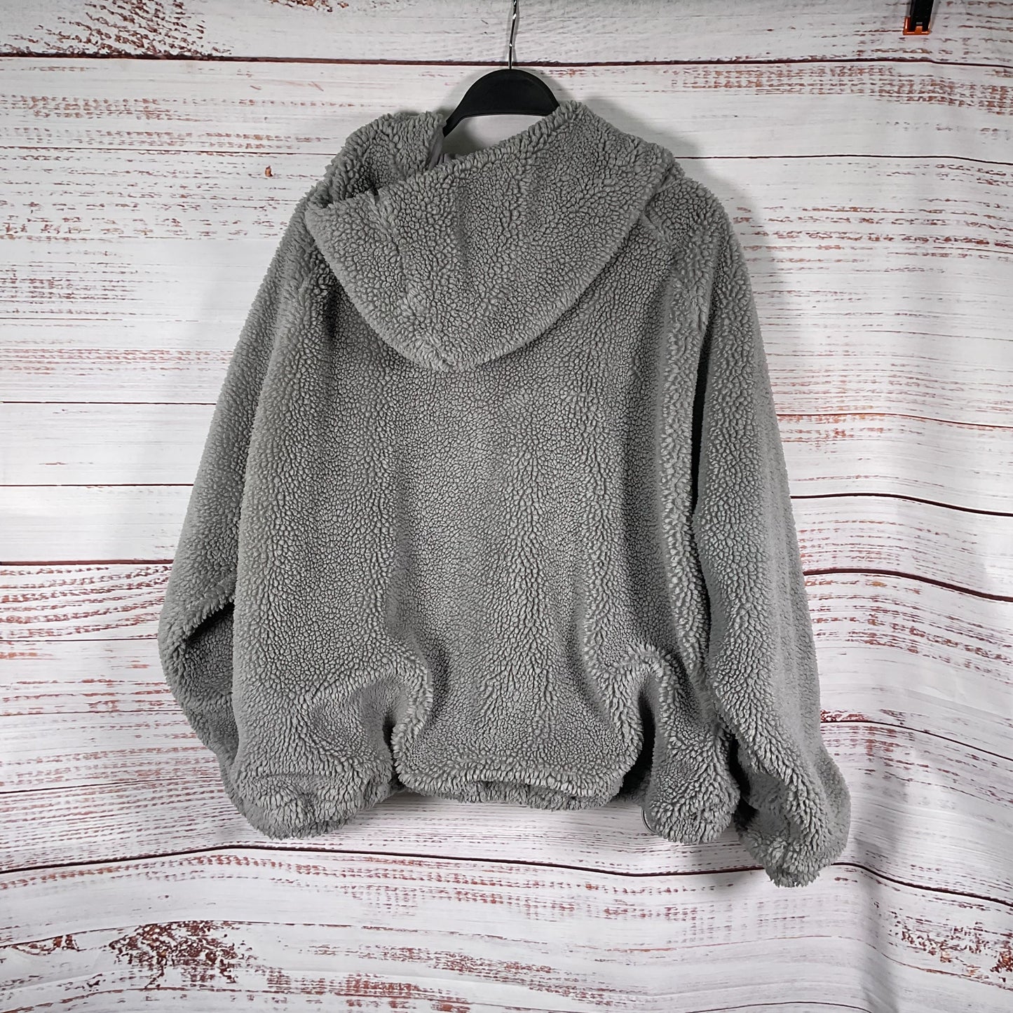 UGG Grey Fluffy Faux ShearlingHoodie Jacket - Size S/M