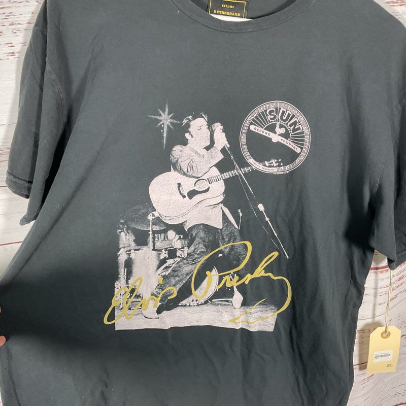 NWT Retro Brand Elvis Presley Sun Records Black S/S Crewneck T-Shirt Men's XL
