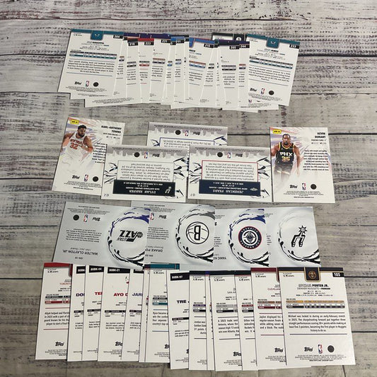 Lot Of 34 Topps 2025 Basketball Cards Rookie Foil Holo Flagg Kalkbrenner Fears