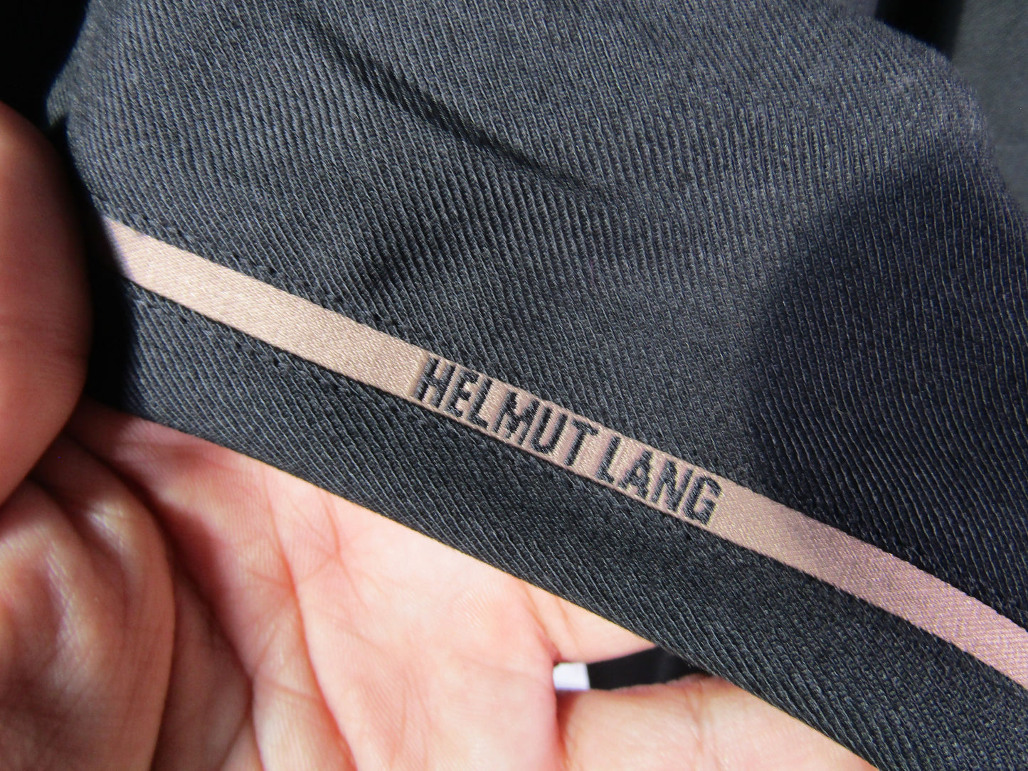 Helmut Lang Women's Black Wool Blend Trousers Size XL