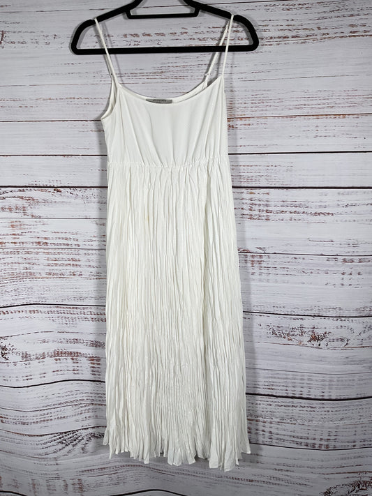 All saints White Dot Pleated Ruffled Dress - Size Small