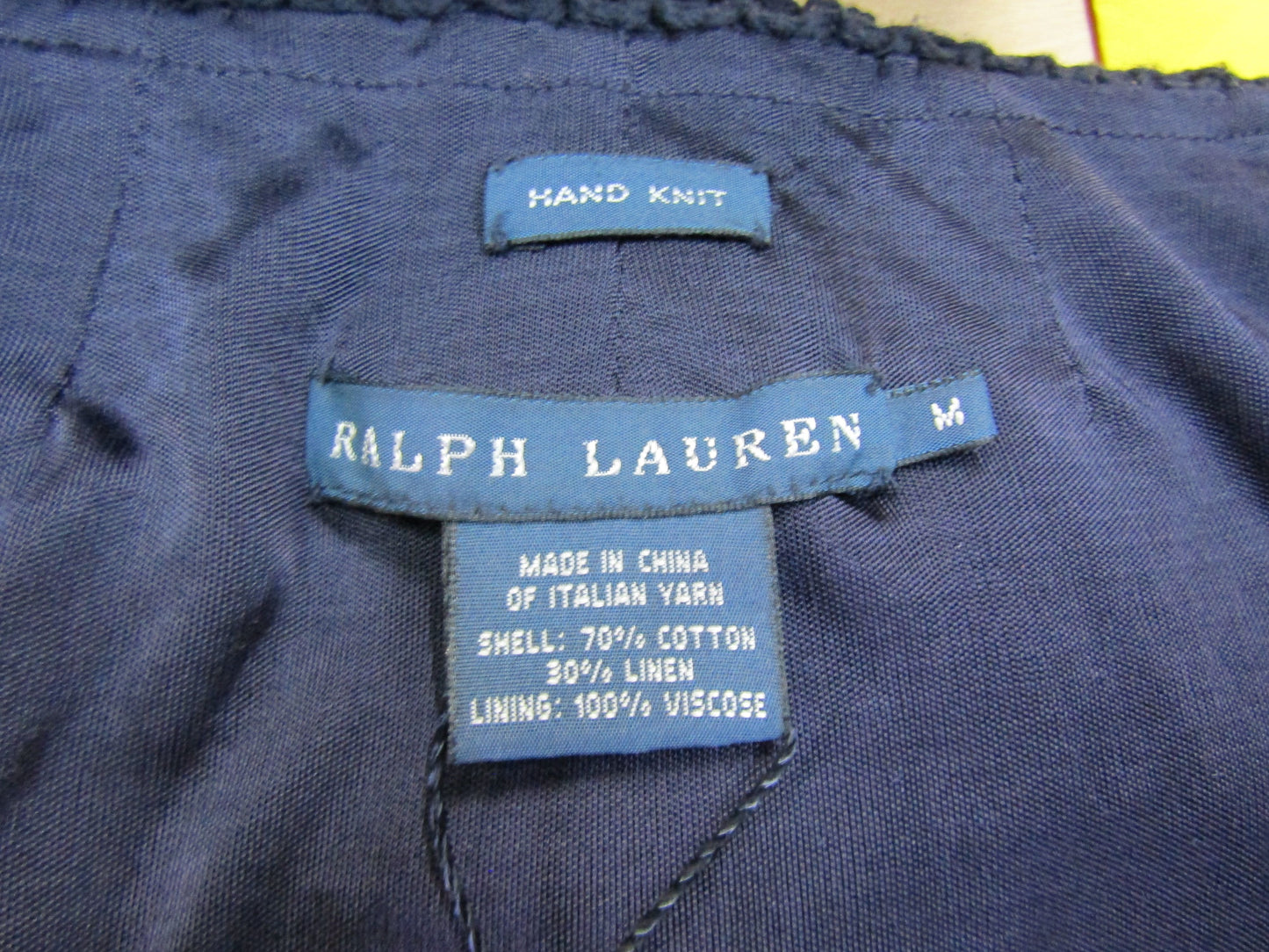 Ralph Lauren Women's Navy Blue Cotton Blend Knit Skirt Size M