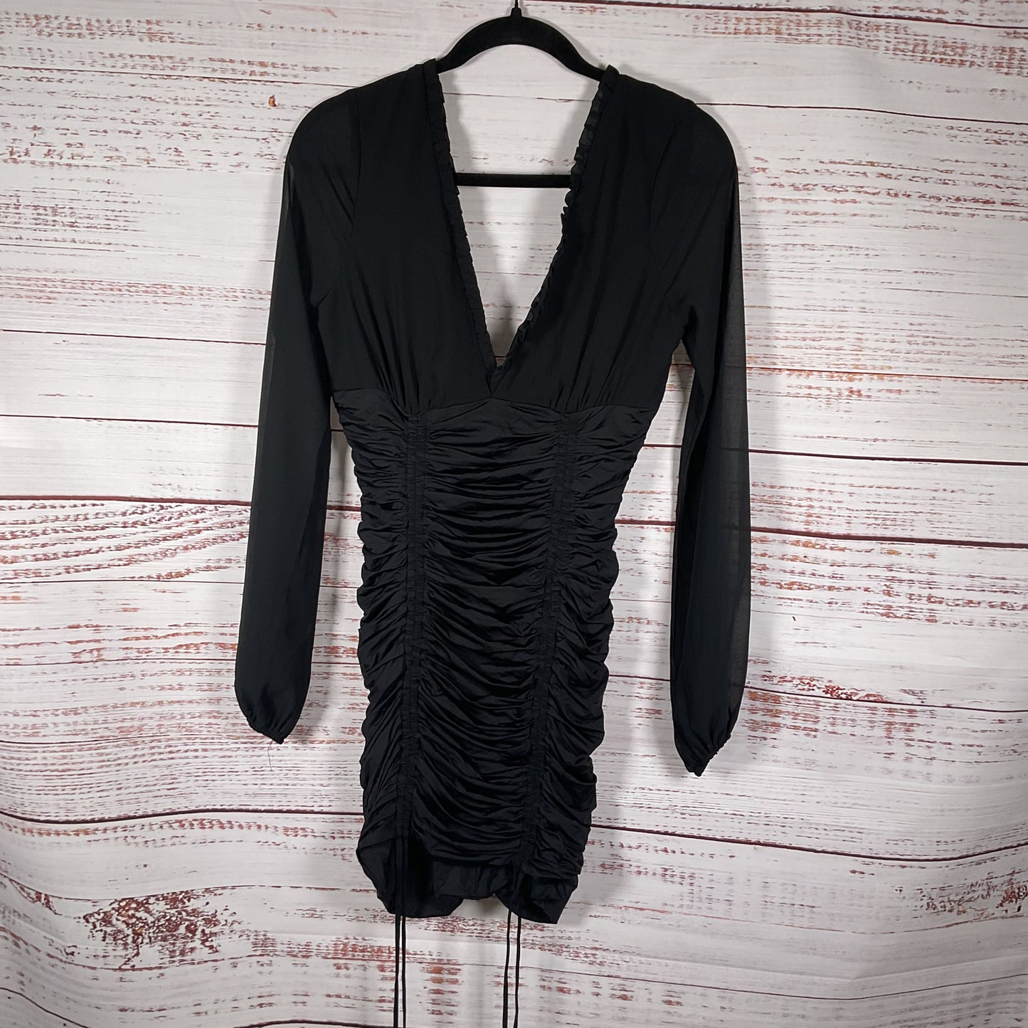 Tiger Mist Magnolia Cocktail Dress Ruched Blouson Sleeve Dress - Size M New