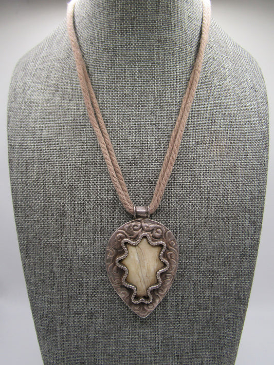 Vintage Artisan Handcrafted Sterling Silver Pendant Necklace