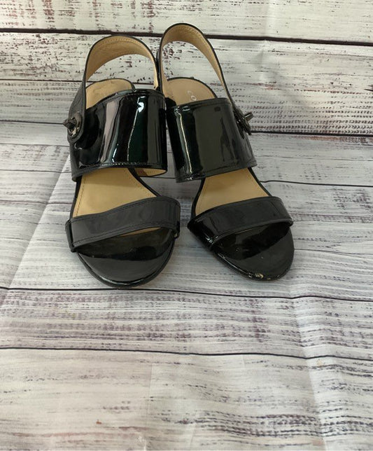 Women's Coach Black Patent Leather Sandal Size 7