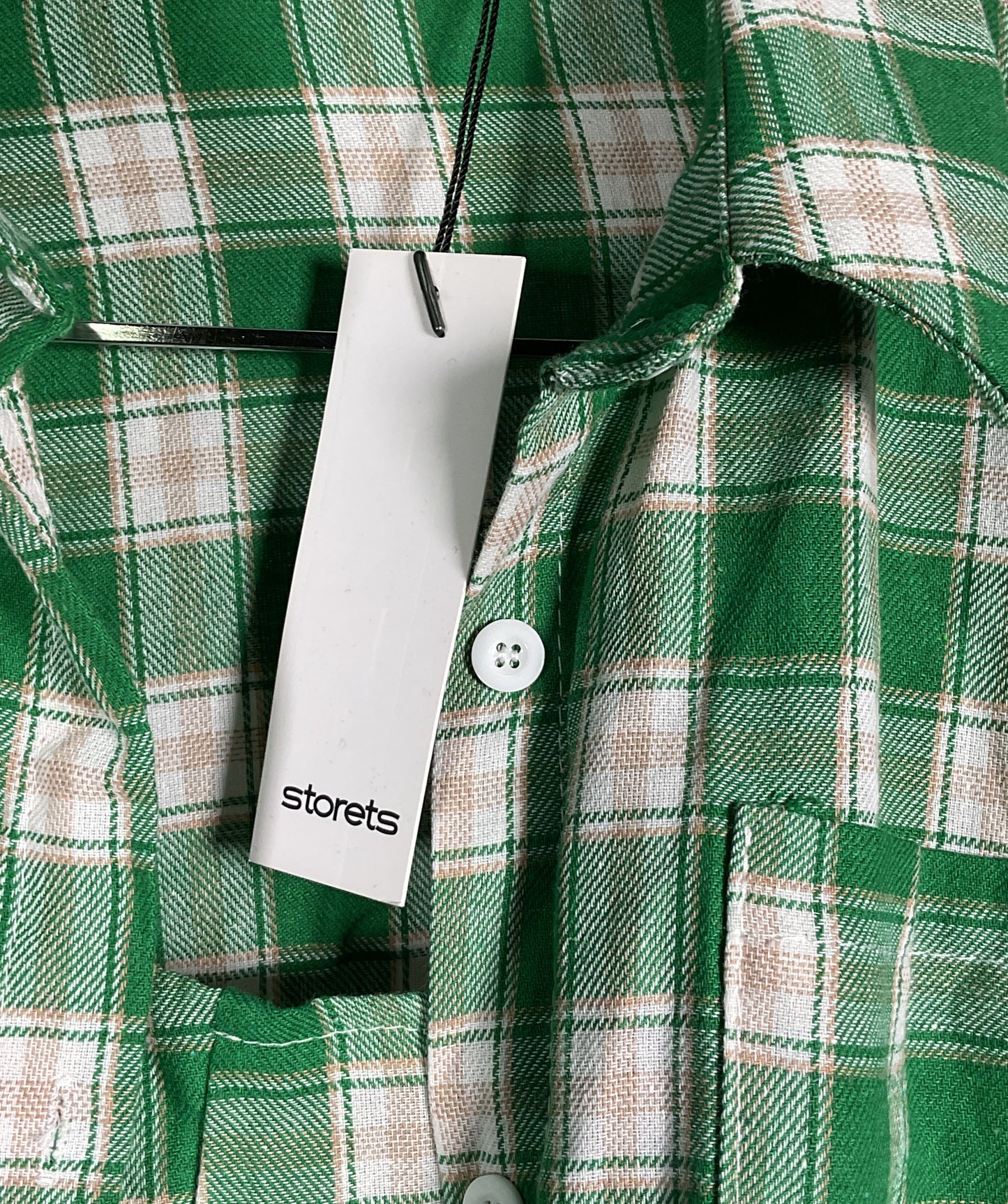 Storets Gingham Print 2 Set Top Green S