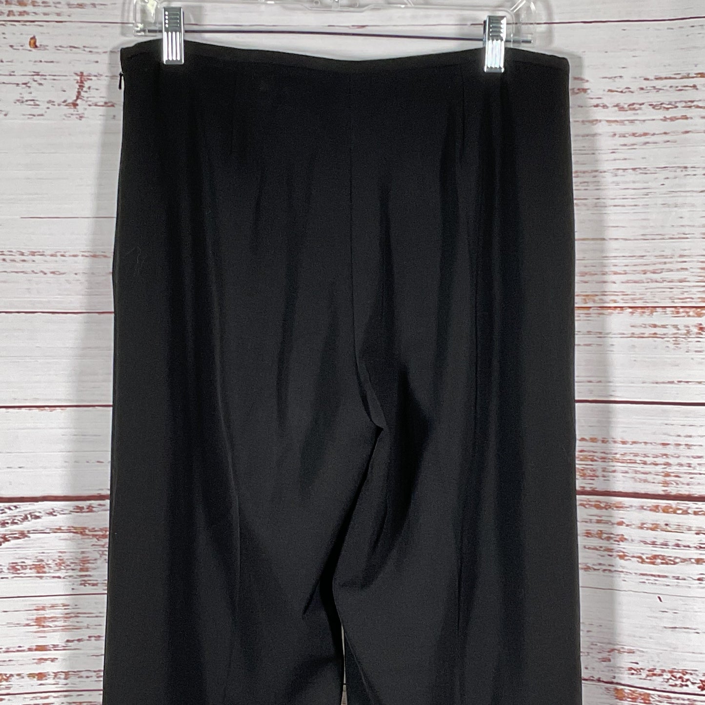 ST. JOHN BLACK Women's Black Wool Blend Side Zip Pants- SZ 8