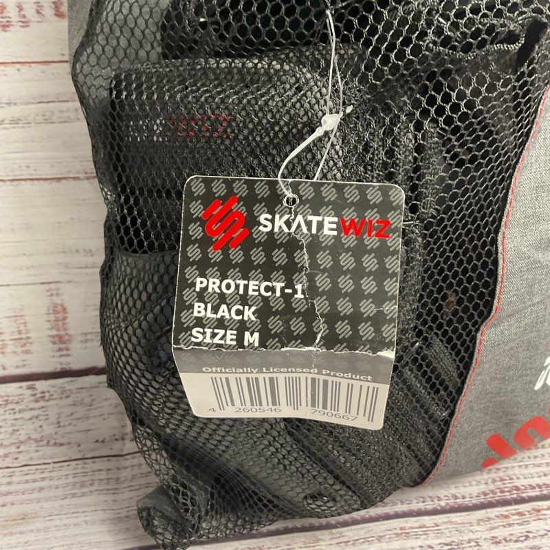 Skatewiz Protect 1 Black Knee, Elbow, & Wrist Guard Protective Pad Set