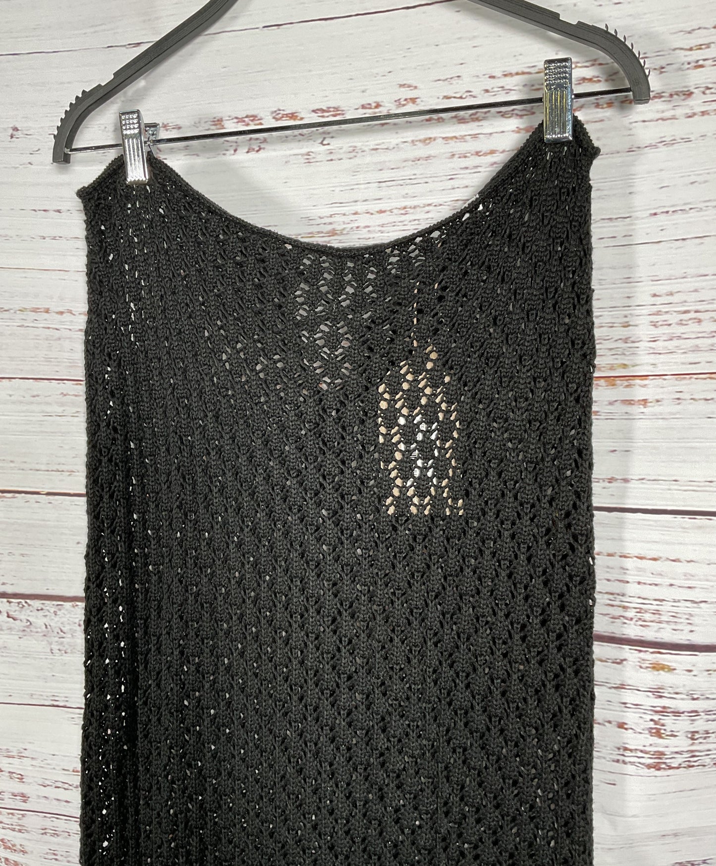 Meshki Black Rosella Crochet Maxi Skirt - Size Large