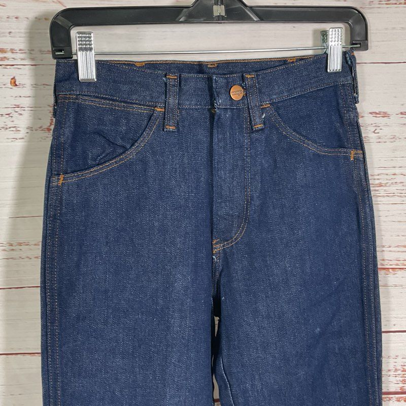 Vintage 80s Deadstock Wrangler Slim Fit Middleweight 14.75 oz Boot Jeans 27x31