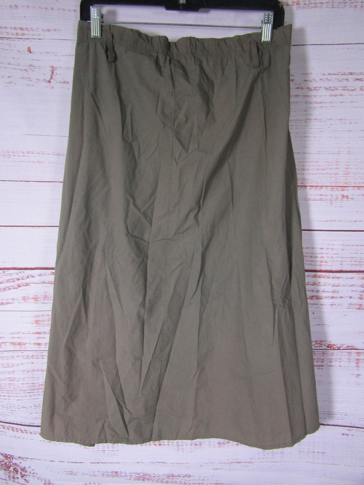 Caractère Women's Green Cotton A-Line Midi Skirt Size 2