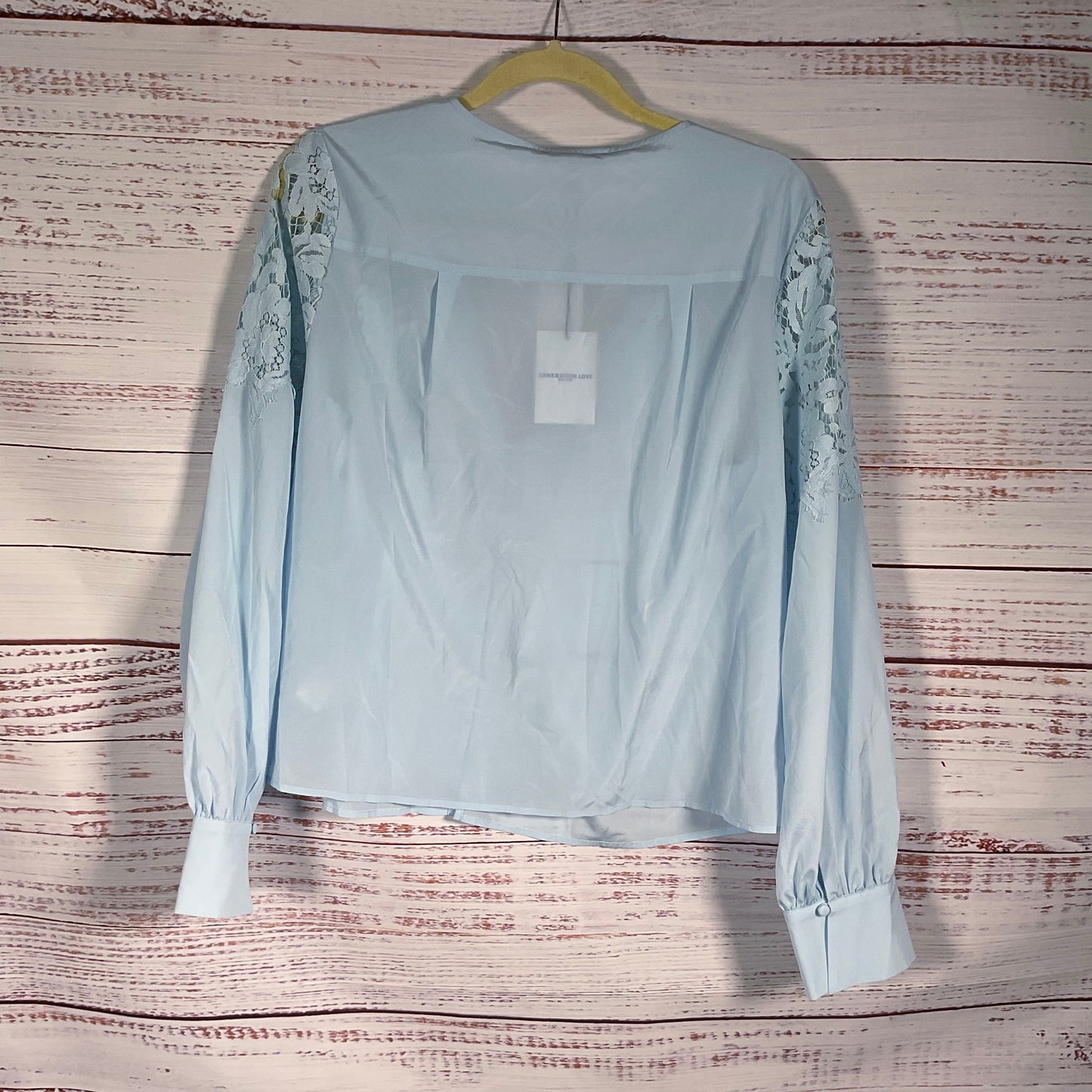 Generation Love Harlea Lace Combo Silk-Blend Blouse - Size XL New Defect