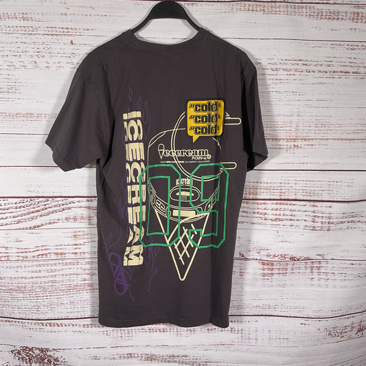 Ice Cream Flames Short Sleeve Shale Grey T-shirt - Size M