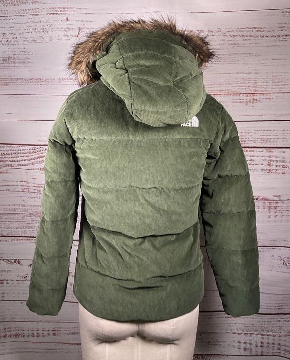 The North Face Girls' Faux Fur Hood Puffer Jacket Green XL