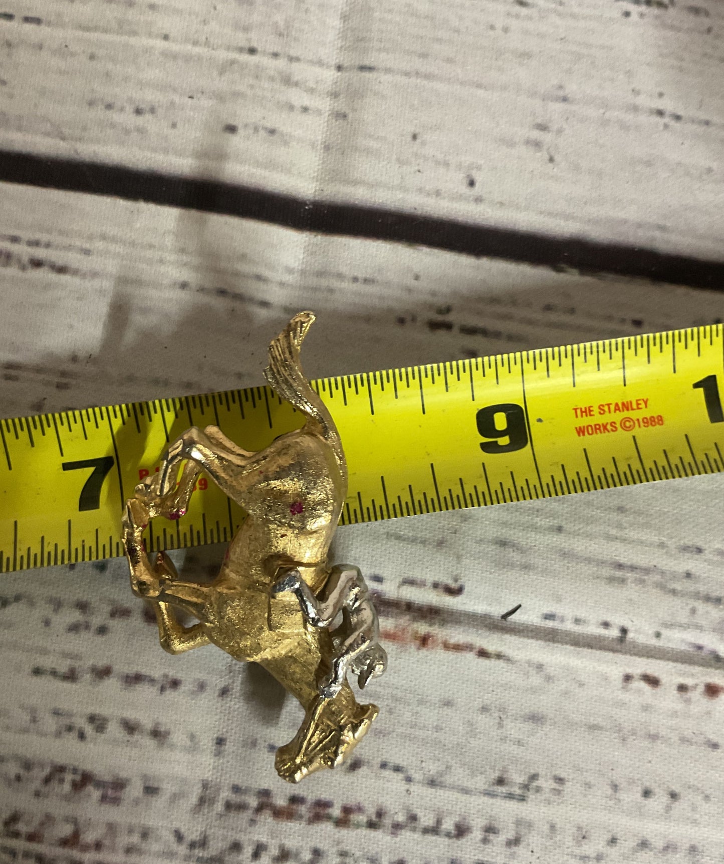 NAPIER Gold Tone Vintage Horse Jockey Brooch