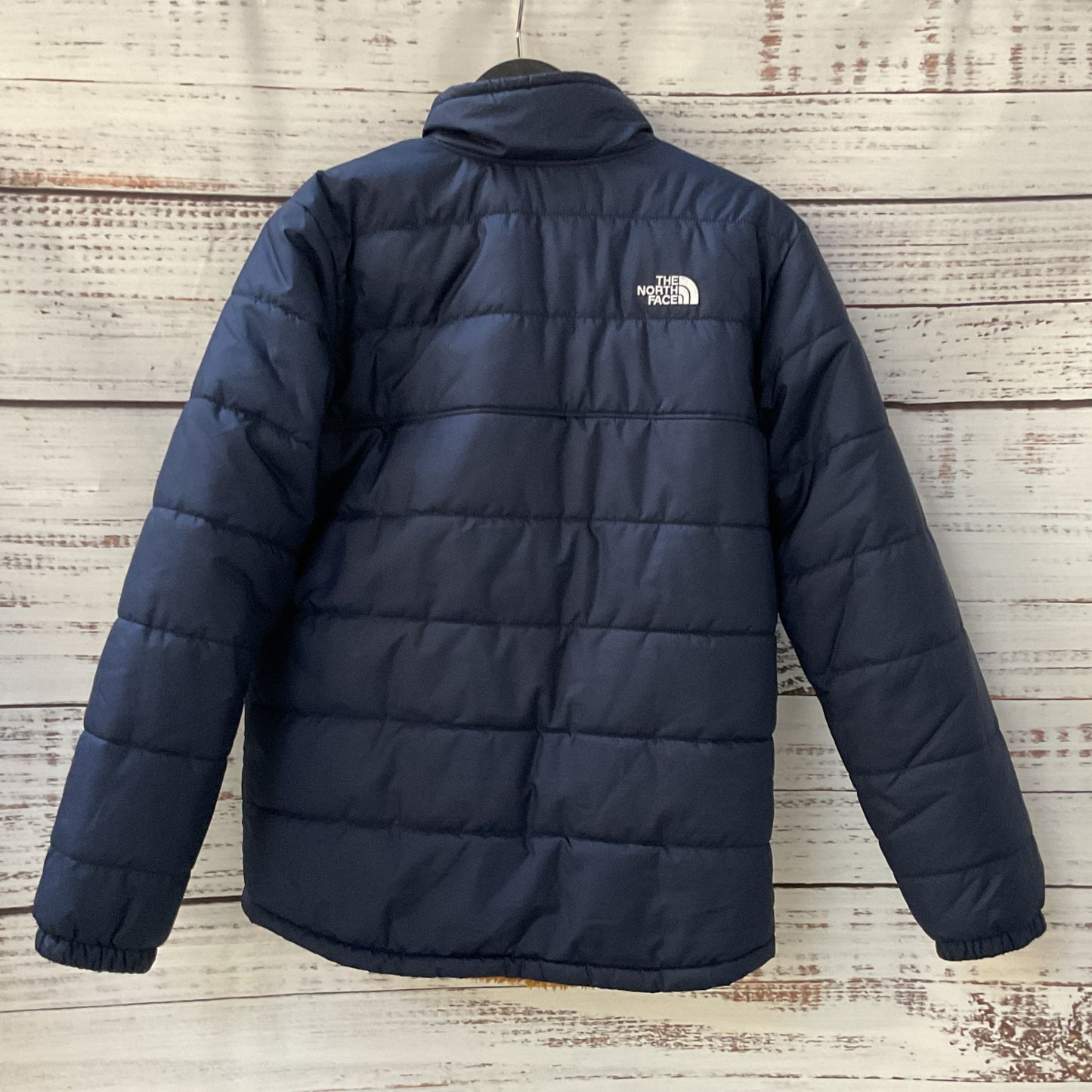 NORTH FACE Black/Brown Sherpa Boys Reversible Jacket- SZ L