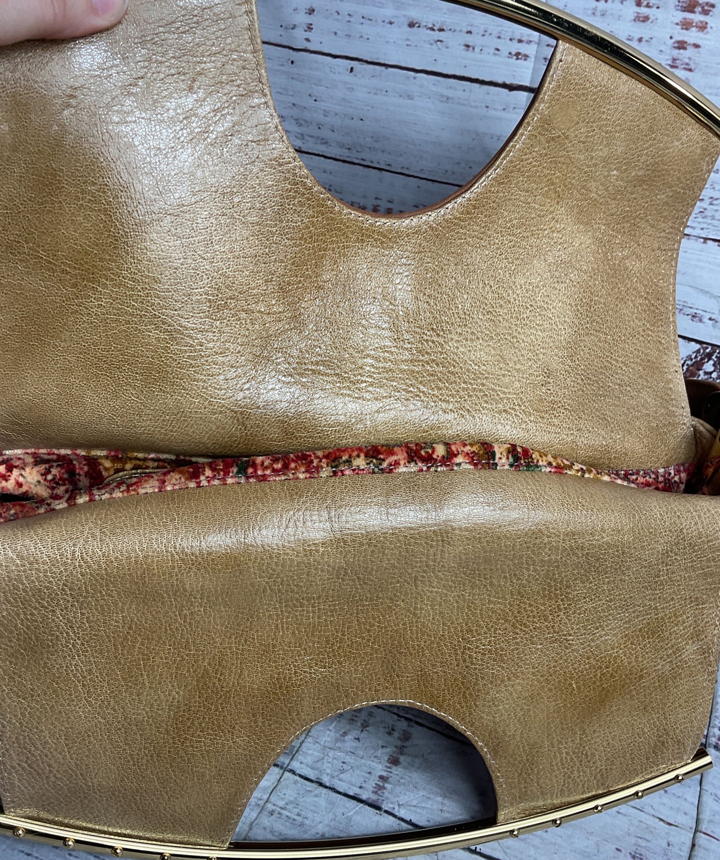 Hayward Leather Foldover Shoulder Bag Brown