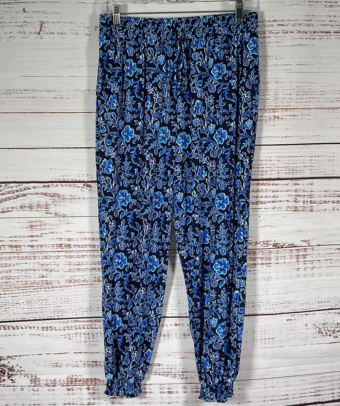 Tommy Bahama IslandActive Floral Jogger Pants Black Blue S