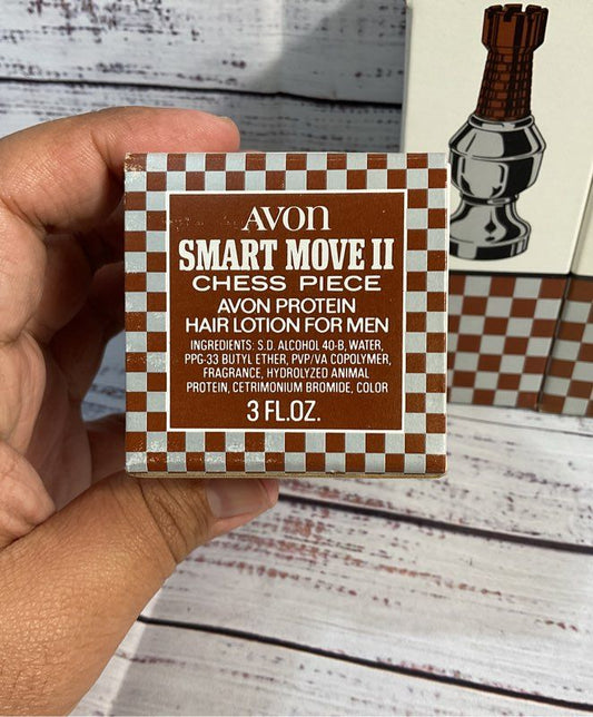 Vintage Avon After Shave Lotion Smart Move Chess Pieces 5 Bottles