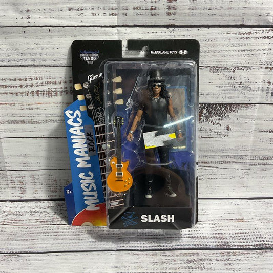 NIB Mcfarlane Toys Slash Music Maniacs Rock LE Guns N' Roses Action Figure