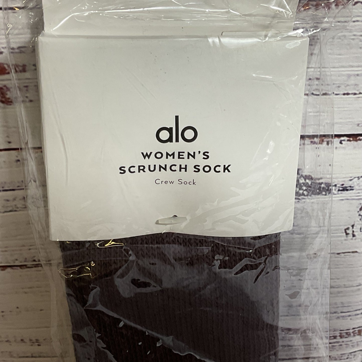 NEW ALO Women's Brown Scrunch Crew Socks- SZ S/M