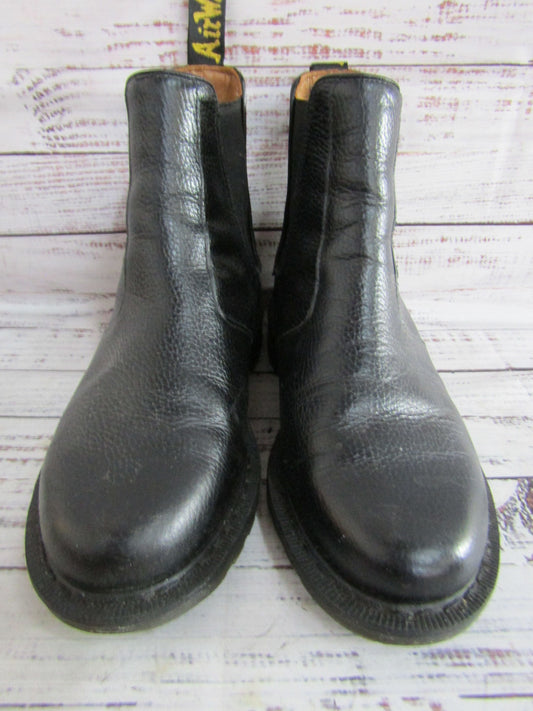Dr. Martens Victor Men's Pebbled Black Leather Chelsea Boots Size 7