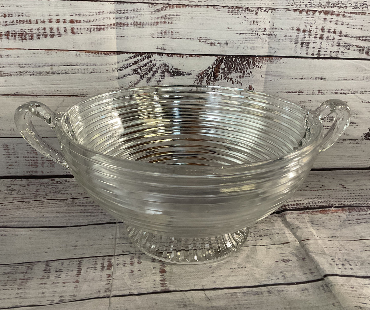 Anchor Hocking 9" Manhattan Glass Footed Fruit Bowl Clear