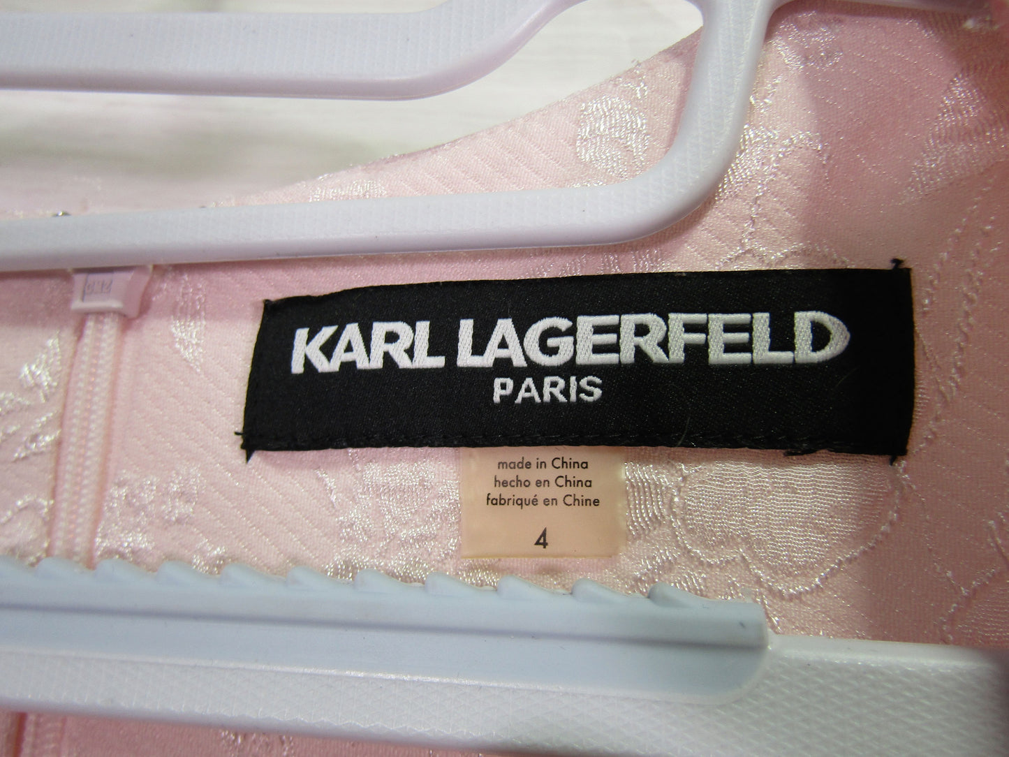 Karl Lagerfeld Women's Pink Black Floral Sleeveless Dress Size 4